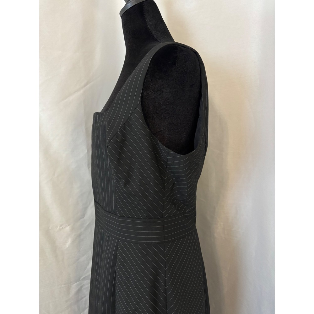 Banana Republic Pinstripe Square Neck Dress Size 12 - Picture 2 of 5